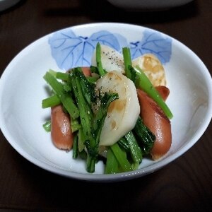 ホクホク美味しい☆蕪とウインナーのあっさり炒め